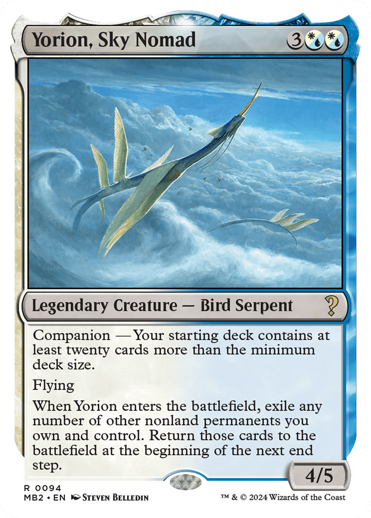 Yorion, Sky Nomad (White Border) [Mystery Booster 2] | Enigma On Main