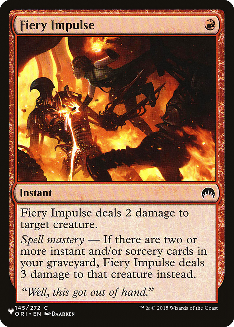 Fiery Impulse [The List] | Enigma On Main