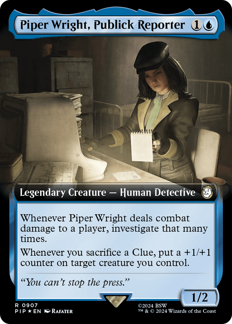 Piper Wright, Publick Reporter (Extended Art) (Surge Foil) [Fallout] | Enigma On Main