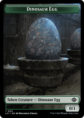 Dinosaur Egg // Dinosaur (0010) Double-Sided Token [The Lost Caverns of Ixalan Tokens] | Enigma On Main