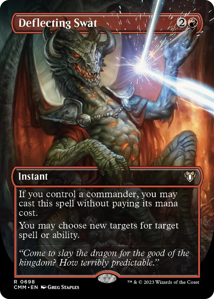 Deflecting Swat (Borderless Alternate Art) [Commander Masters] | Enigma On Main