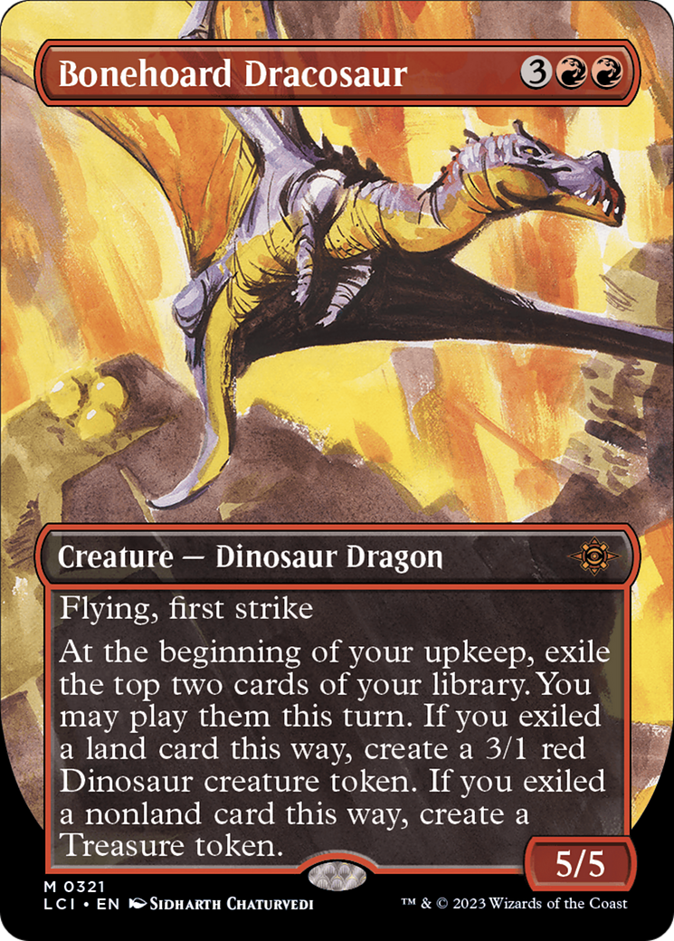 Bonehoard Dracosaur (Borderless) [The Lost Caverns of Ixalan] | Enigma On Main