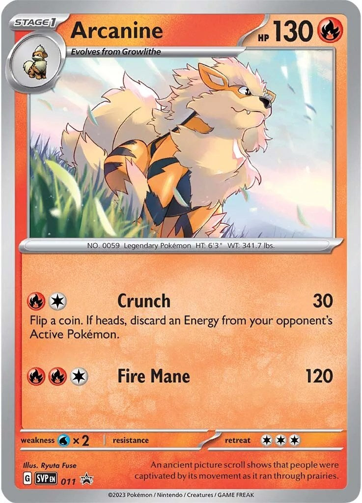 Arcanine (011) [Scarlet & Violet: Black Star Promos] | Enigma On Main