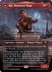 Ral, Monsoon Mage // Ral, Leyline Prodigy (Borderless) (Textured Foil) [Modern Horizons 3] | Enigma On Main