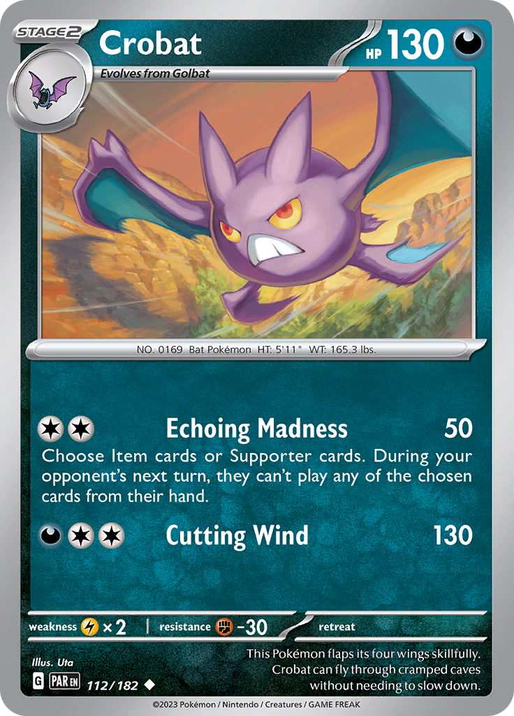 Crobat (112/182) [Scarlet & Violet: Paradox Rift] | Enigma On Main