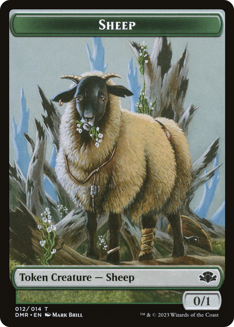 Sheep Token [Dominaria Remastered Tokens] | Enigma On Main