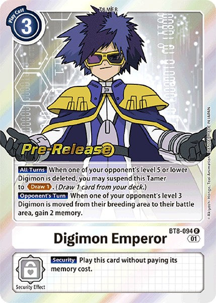 Digimon Emperor [BT8-094] [New Awakening Pre-Release Promos] | Enigma On Main