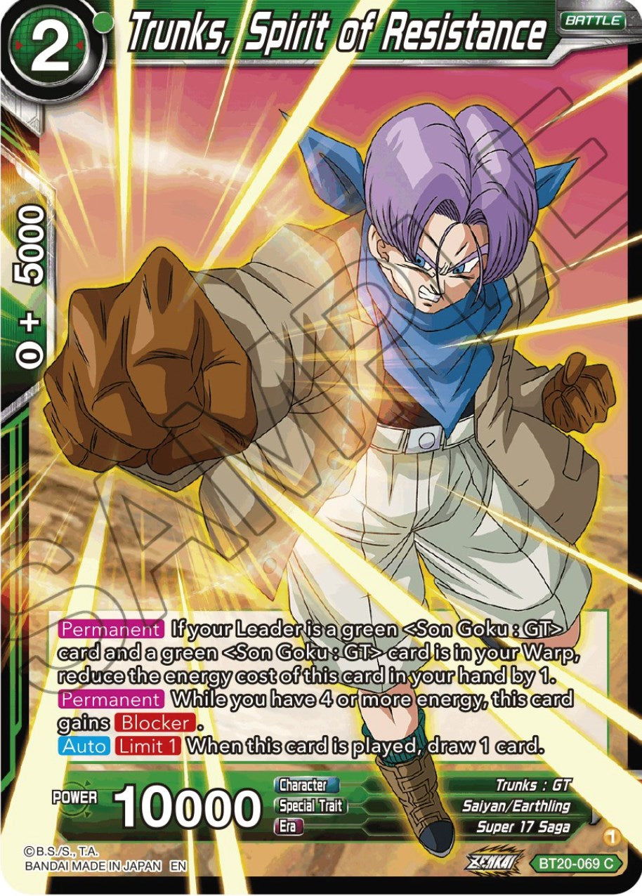 Trunks, Spirit of Resistance (BT20-069) [Power Absorbed] | Enigma On Main