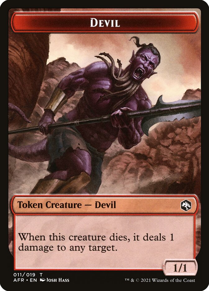 Devil // Icingdeath, Frost Tongue Double-Sided Token [Dungeons & Dragons: Adventures in the Forgotten Realms Tokens] | Enigma On Main