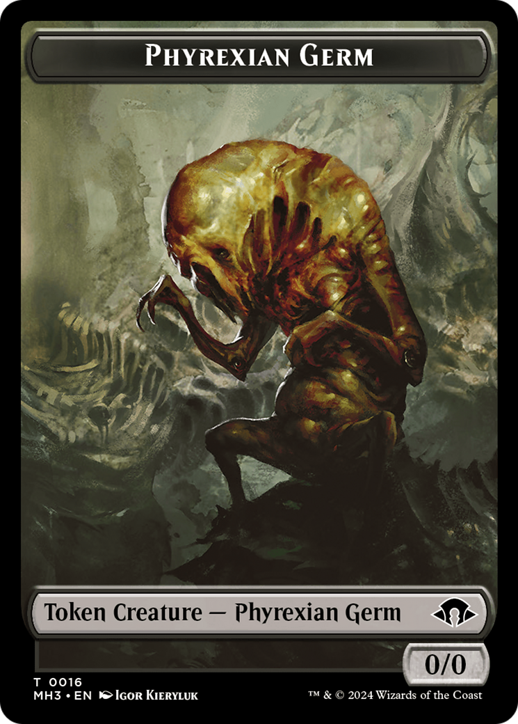 Phyrexian Germ // Clue Double-Sided Token [Modern Horizons 3 Tokens] | Enigma On Main