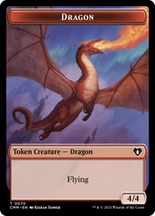 Dragon // Kor Ally Double-Sided Token [Commander Masters Tokens] | Enigma On Main