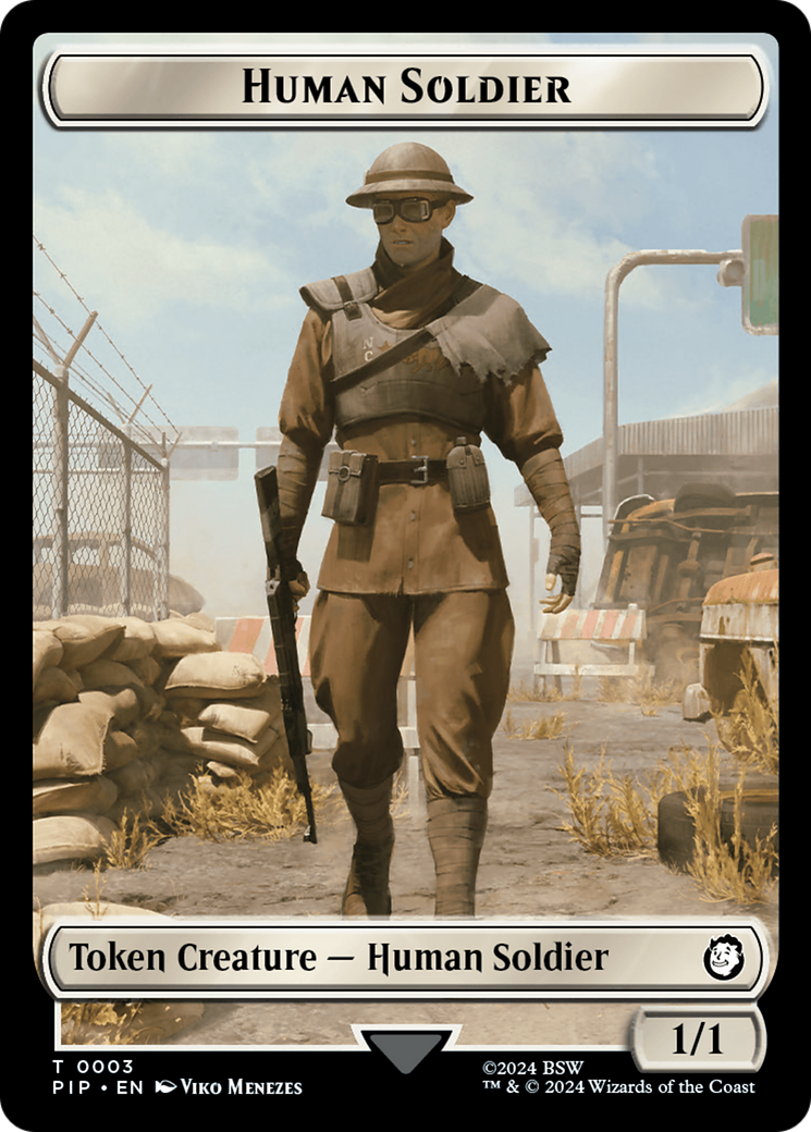 Settlement // Human Soldier Double-Sided Token [Fallout Tokens] | Enigma On Main