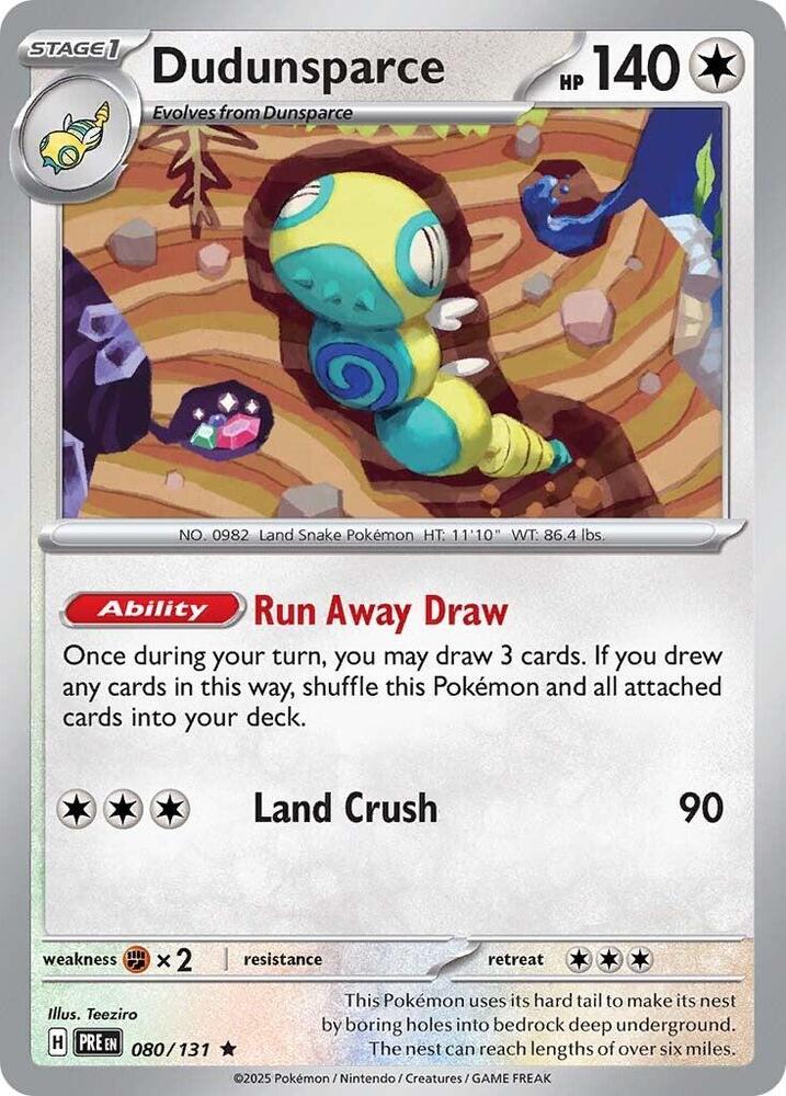 Dudunsparce (080/131) [Scarlet & Violet: Prismatic Evolutions] | Enigma On Main