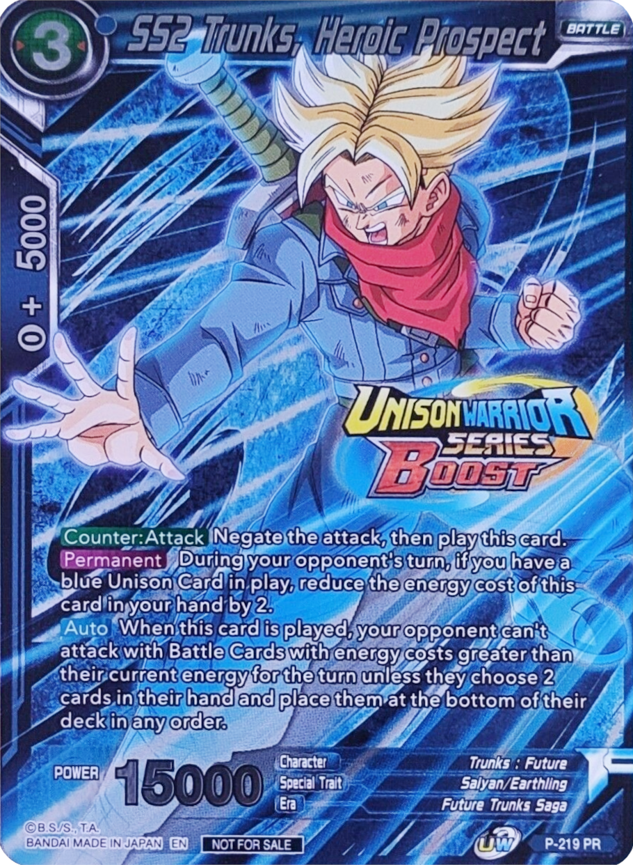 SS2 Trunks, Heroic Prospect (Event Pack 08 - Alternate Foil) (P-219) [Tournament Promotion Cards] | Enigma On Main