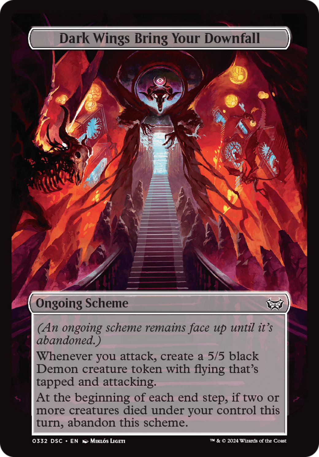 Dark Wings Bring Your Downfall (Full Art) [Duskmourn: House of Horror Commander] | Enigma On Main