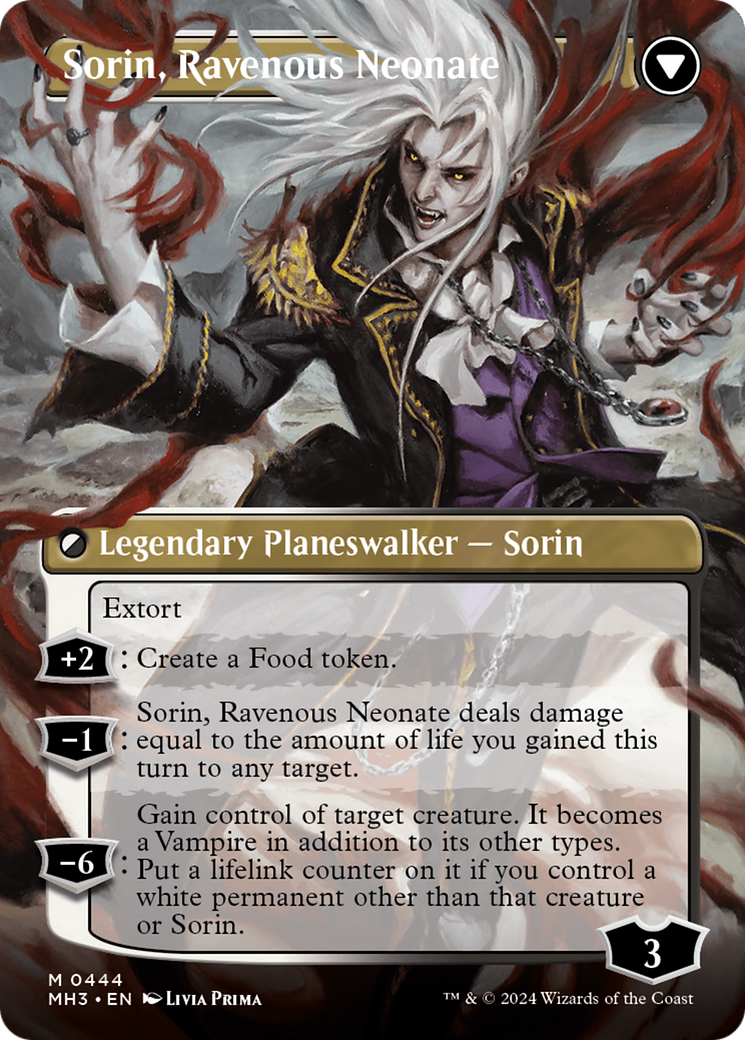 Sorin of House Markov // Sorin, Ravenous Neonate (Borderless) [Modern Horizons 3] | Enigma On Main