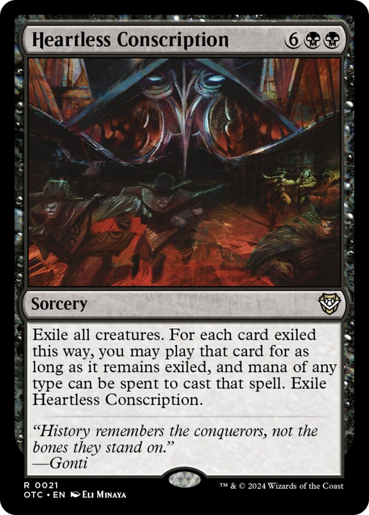 Heartless Conscription [Outlaws of Thunder Junction Commander] | Enigma On Main