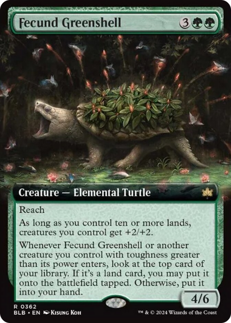 Fecund Greenshell (Extended Art) [Bloomburrow] | Enigma On Main