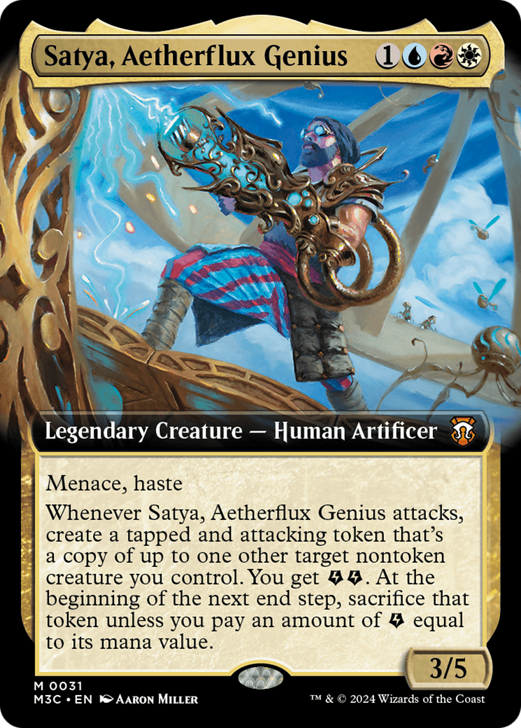 Satya, Aetherflux Genius (Extended Art) [Modern Horizons 3 Commander] | Enigma On Main