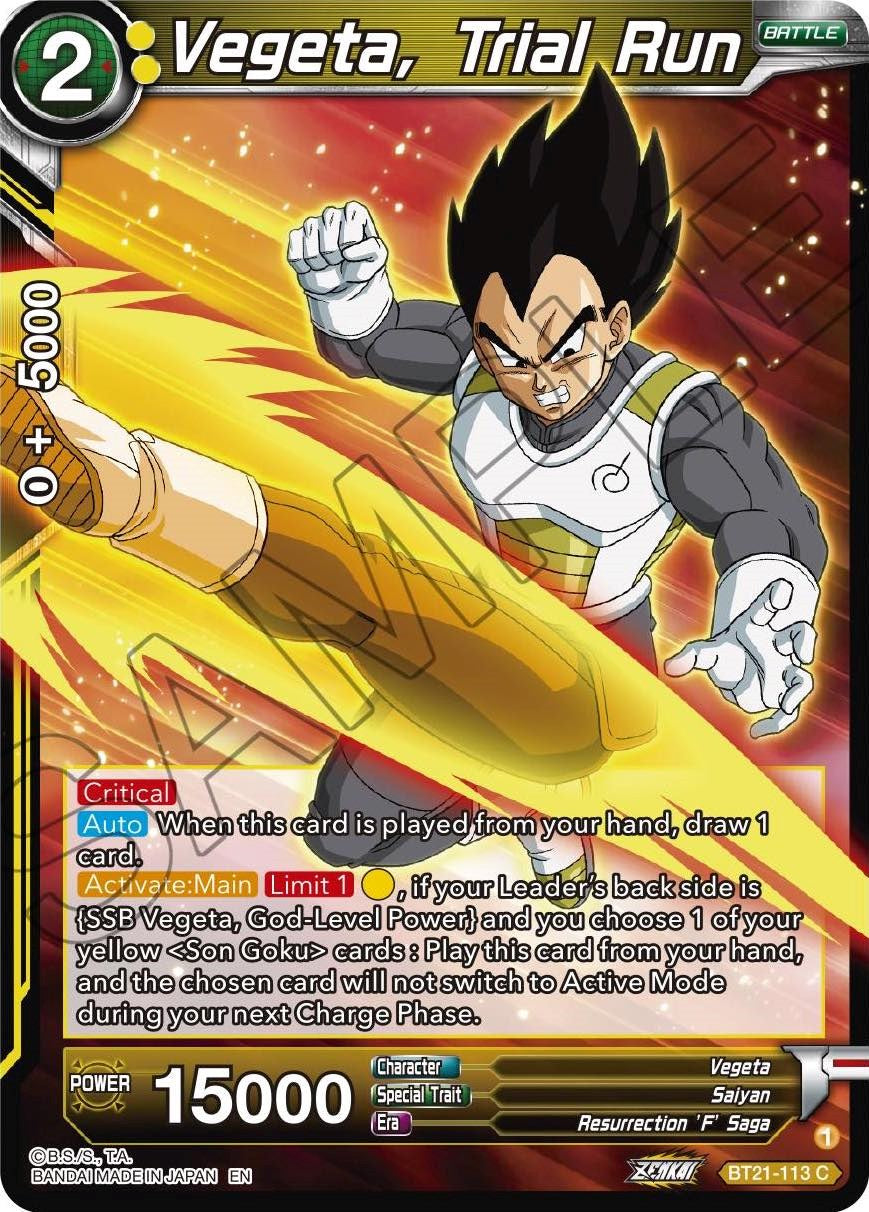 Vegeta, Trial Run (BT21-113) [Wild Resurgence] | Enigma On Main