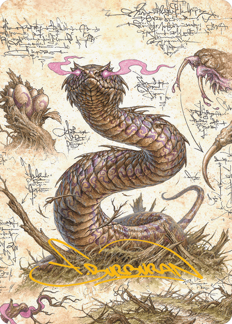 Rottenmouth Viper Art Card (Gold-Stamped Signature) [Bloomburrow Art Series] | Enigma On Main