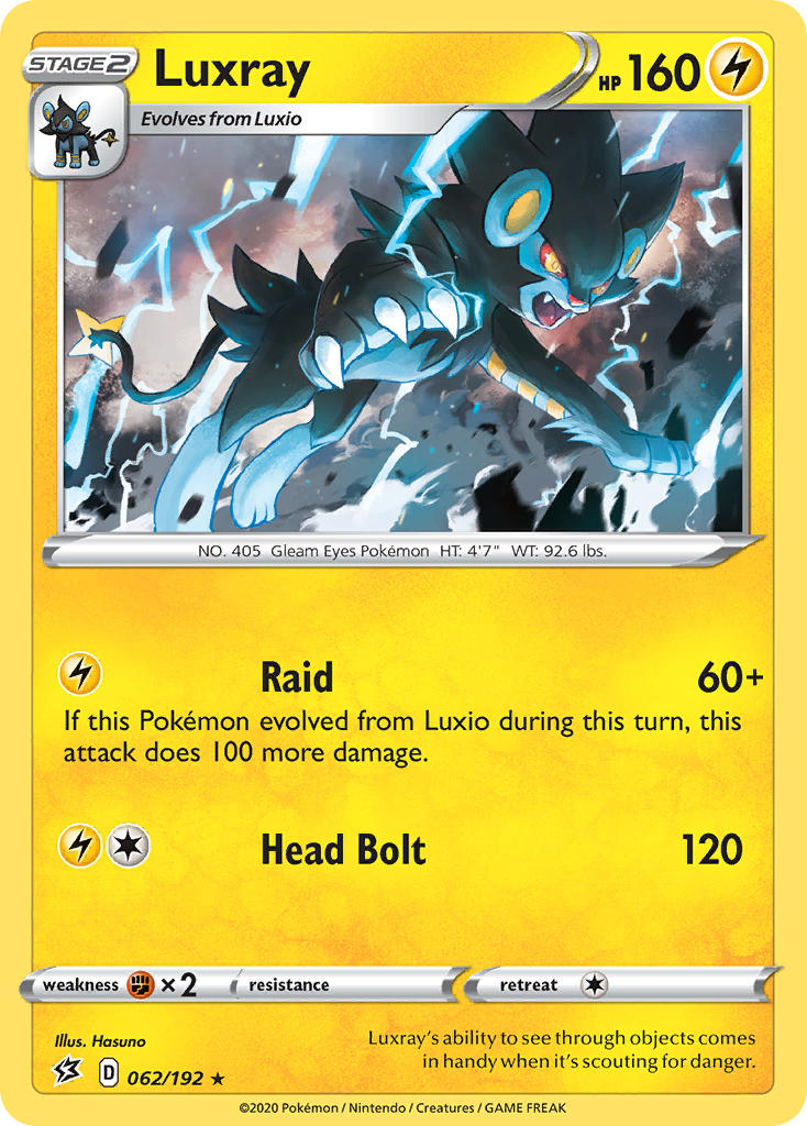 Luxray (062/192) (Theme Deck Exclusive) [Sword & Shield: Rebel Clash] | Enigma On Main