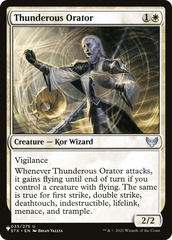 Thunderous Orator [The List Reprints] | Enigma On Main