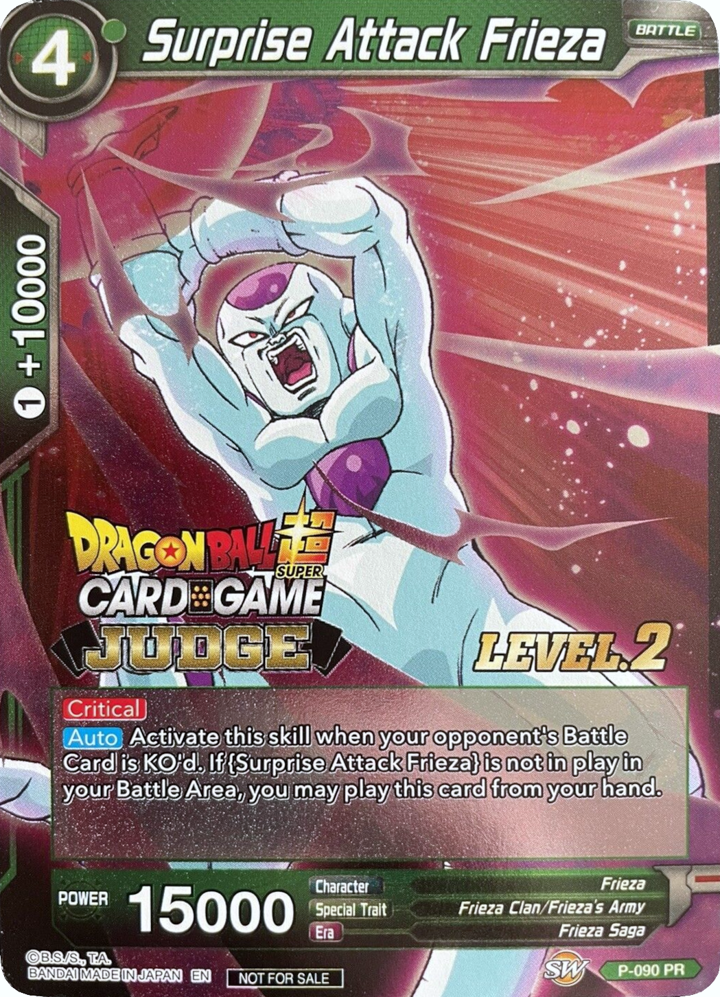 Surprise Attack Frieza (Level 2) (P-090) [Judge Promotion Cards] | Enigma On Main