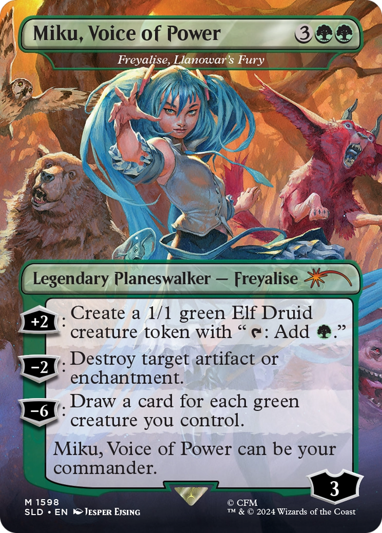 Miku, Voice of Power - Freyalise, Llanowar's Fury [Secret Lair Drop Series] | Enigma On Main