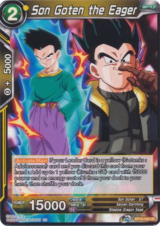 Son Goten the Eager (BT10-102) [Rise of the Unison Warrior 2nd Edition] | Enigma On Main