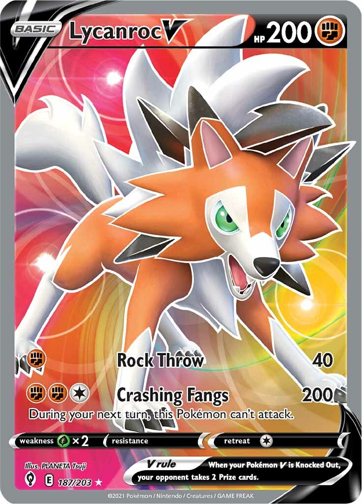 Lycanroc V (187/203) [Sword & Shield: Evolving Skies] | Enigma On Main