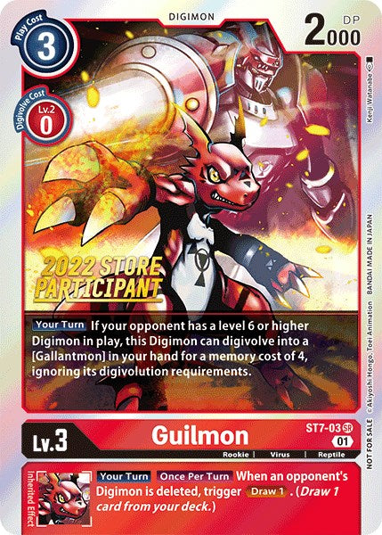 Guilmon [ST7-03] (2022 Store Participant) [Starter Deck: Gallantmon Promos] | Enigma On Main