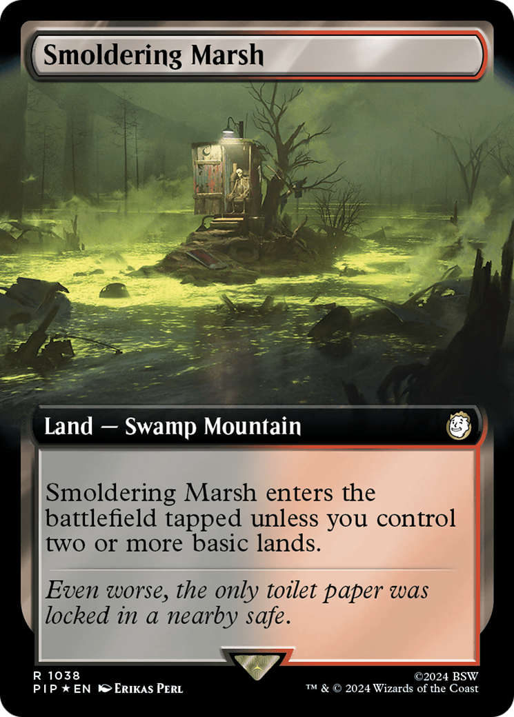 Smoldering Marsh (Extended Art) (Surge Foil) [Fallout] | Enigma On Main