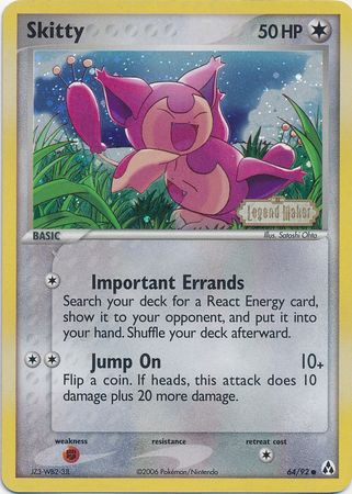 Skitty (64/92) (Stamped) [EX: Legend Maker] | Enigma On Main