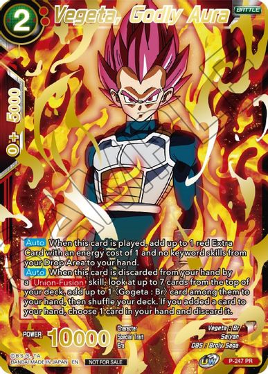 Vegeta, Godly Aura (Alternate Art) (P-247) [Tournament Promotion Cards] | Enigma On Main