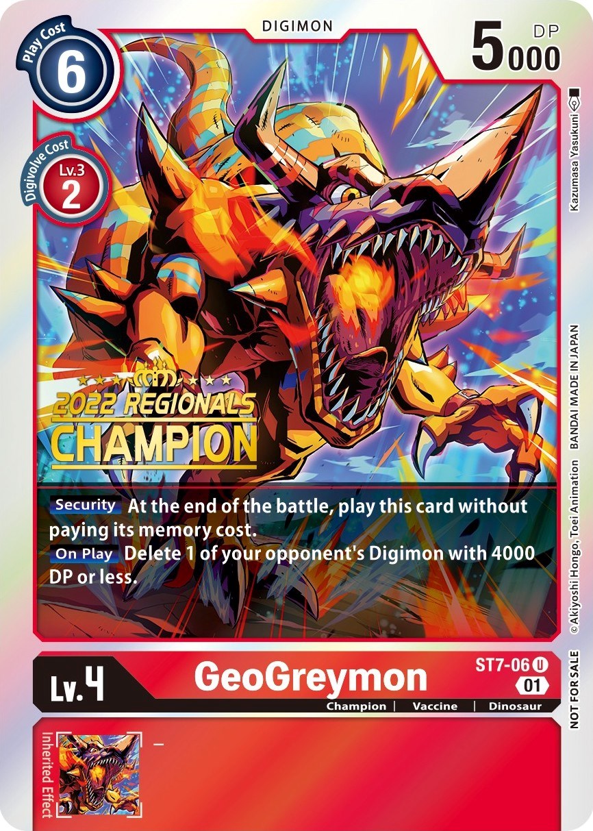 GeoGreymon [ST7-06] (2022 Championship Offline Regional) (Online Champion) [Starter Deck: Gallantmon Promos] | Enigma On Main