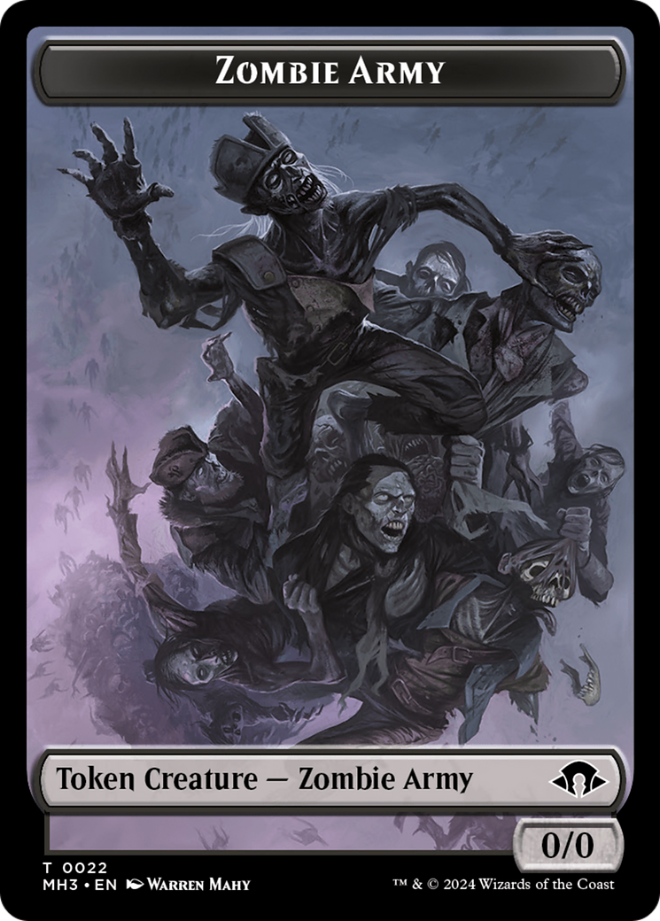 Phyrexian Germ // Zombie Army Double-Sided Token [Modern Horizons 3 Tokens] | Enigma On Main