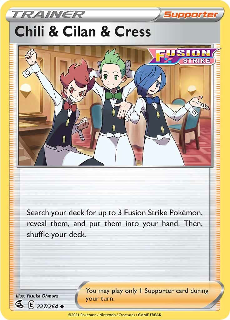 Chili & Cilan & Cress (227/264) [Sword & Shield: Fusion Strike] | Enigma On Main