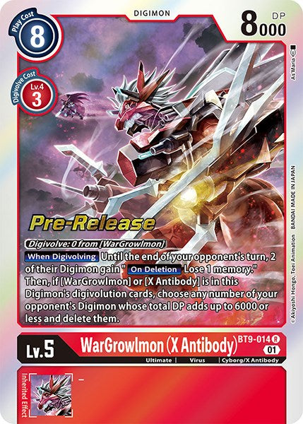 WarGrowlmon (X Antibody) [BT9-014] [X Record Pre-Release Promos] | Enigma On Main