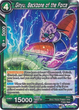 Ginyu, Backbone of the Force (BT10-076) [Rise of the Unison Warrior 2nd Edition] | Enigma On Main