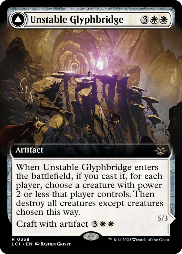 Unstable Glyphbridge // Sandswirl Wanderglyph (Extended Art) [The Lost Caverns of Ixalan] | Enigma On Main