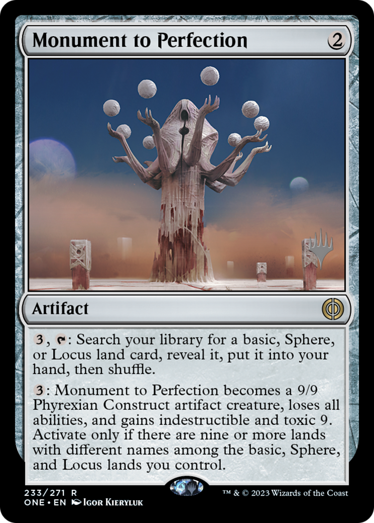 Monument to Perfection (Promo Pack) [Phyrexia: All Will Be One Promos] | Enigma On Main