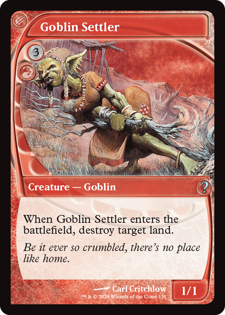 Goblin Settler (Future Sight) [Mystery Booster 2] | Enigma On Main