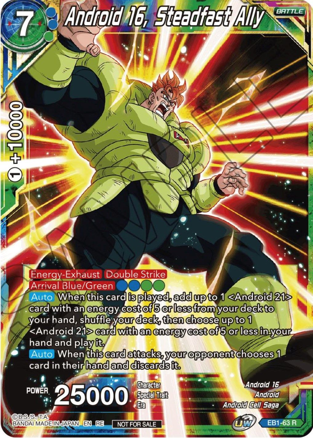 Android 16, Steadfast Ally (Championship Selection Pack 2023 Vol.1) (EB1-63) [Tournament Promotion Cards] | Enigma On Main