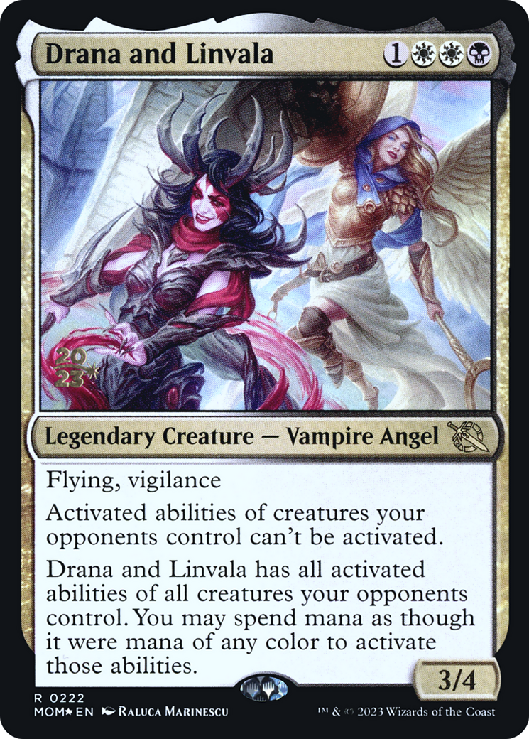 Drana and Linvala [March of the Machine Prerelease Promos] | Enigma On Main