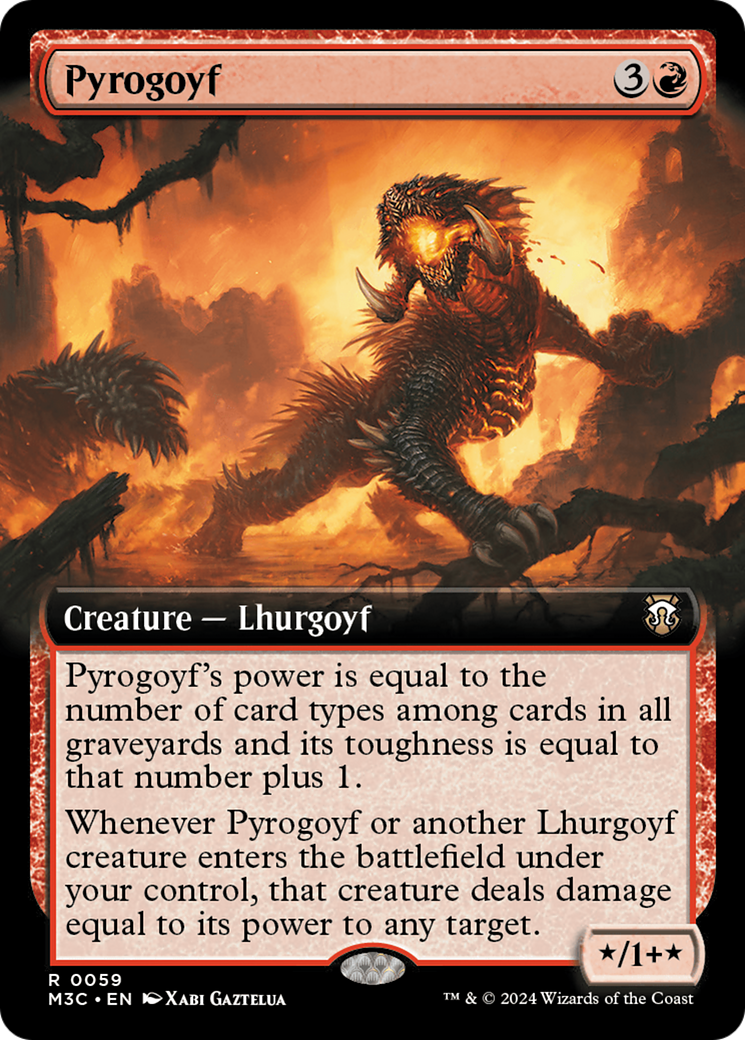 Pyrogoyf (Extended Art) [Modern Horizons 3 Commander] | Enigma On Main