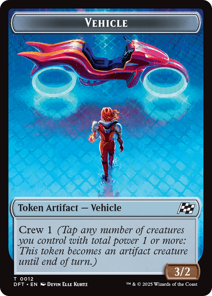 Emblem - Chandra, Spark Hunter // Vehicle Double-Sided Token [Aetherdrift Tokens] | Enigma On Main