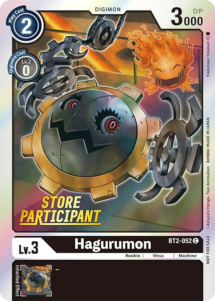 Hagurumon [BT2-052] (Store Participant) [Release Special Booster Promos] | Enigma On Main