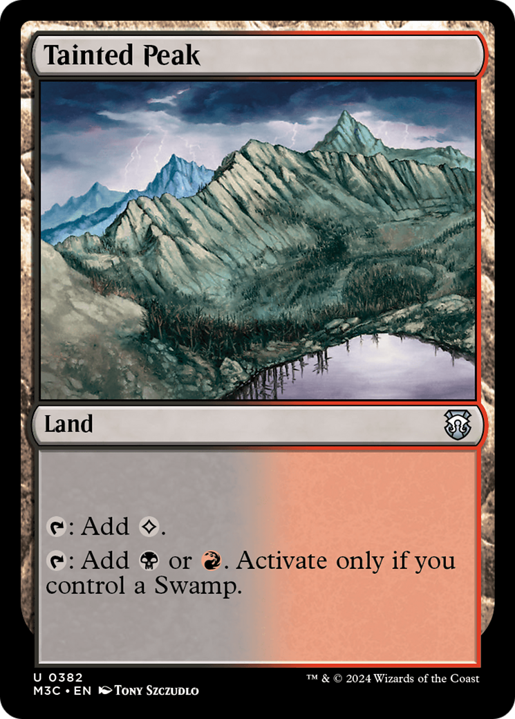 Tainted Peak (Ripple Foil) [Modern Horizons 3 Commander] | Enigma On Main