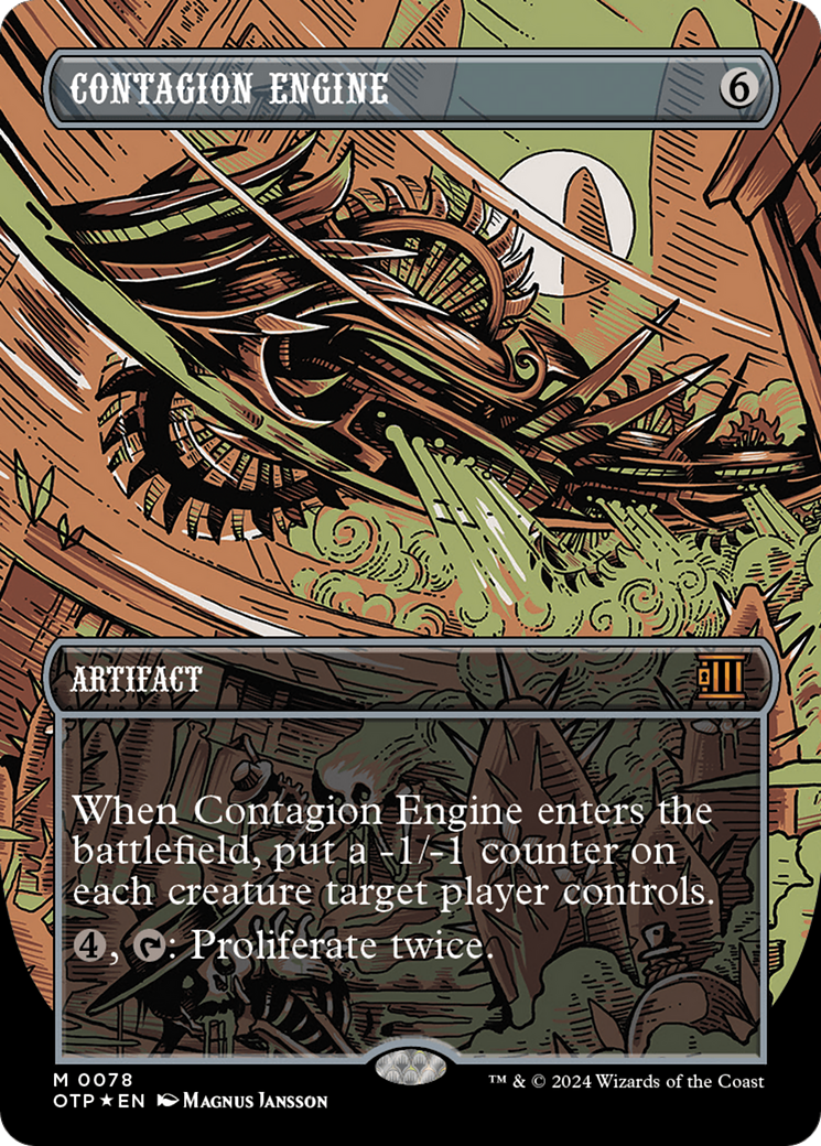 Contagion Engine (Textured Foil) [Outlaws of Thunder Junction: Breaking News] | Enigma On Main